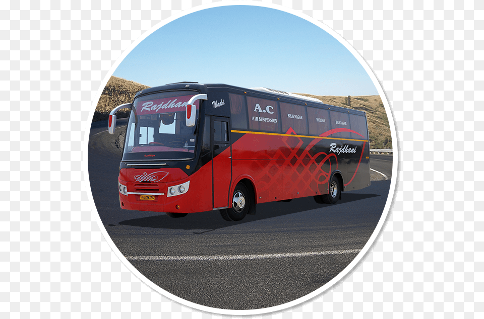 Rajdhani Travels Baroda To Bhavnagar, Bus, Transportation, Vehicle, Machine Png Image