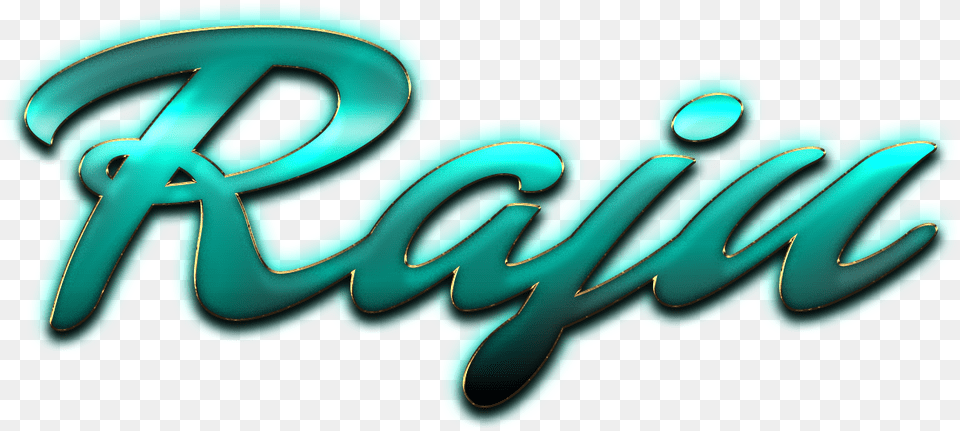 Raju Decorative Name Graphic Design, Art, Text, Turquoise, Light Free Png Download