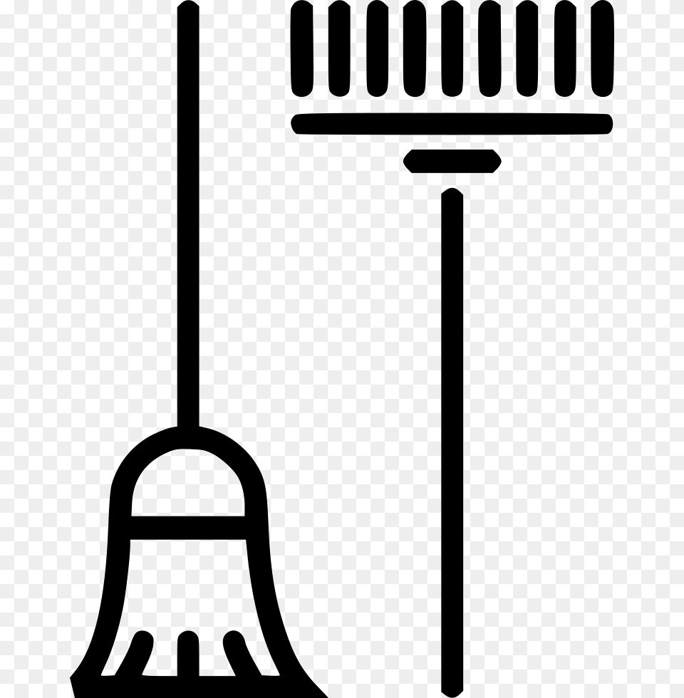 Rake And Broom Icon Download Free Transparent Png