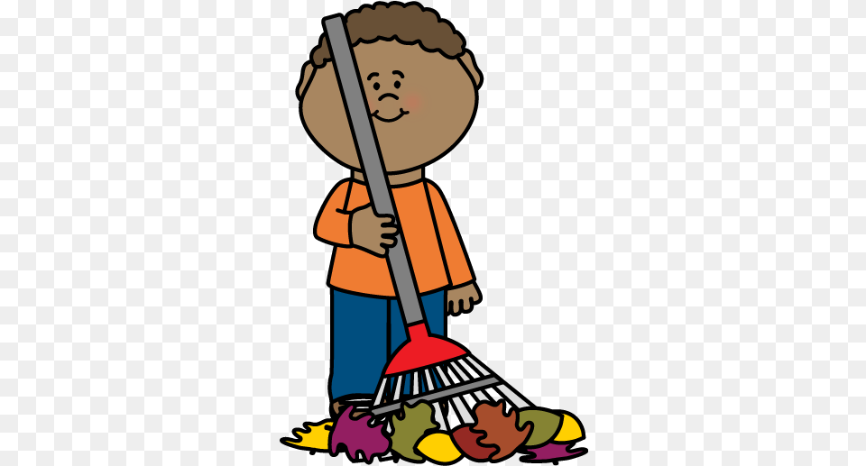 Rake Clipart Raking Leaves Clipart, Baby, Cleaning, Person, Face Png Image
