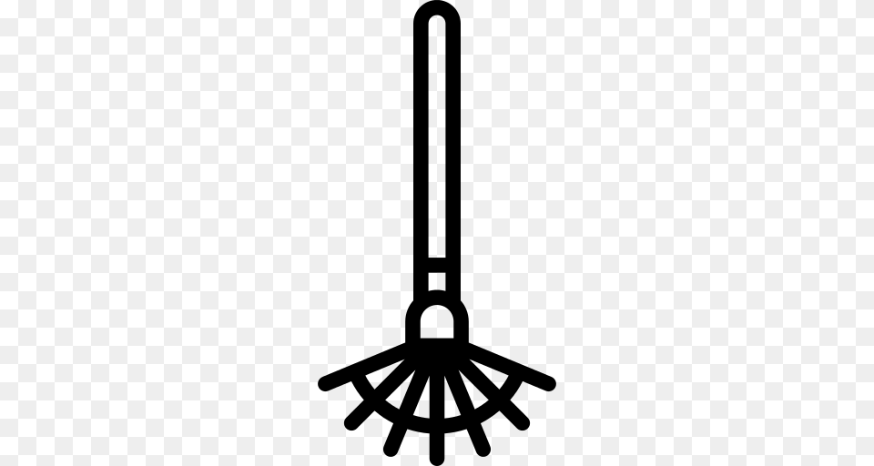 Rake Icon, Gray Free Transparent Png