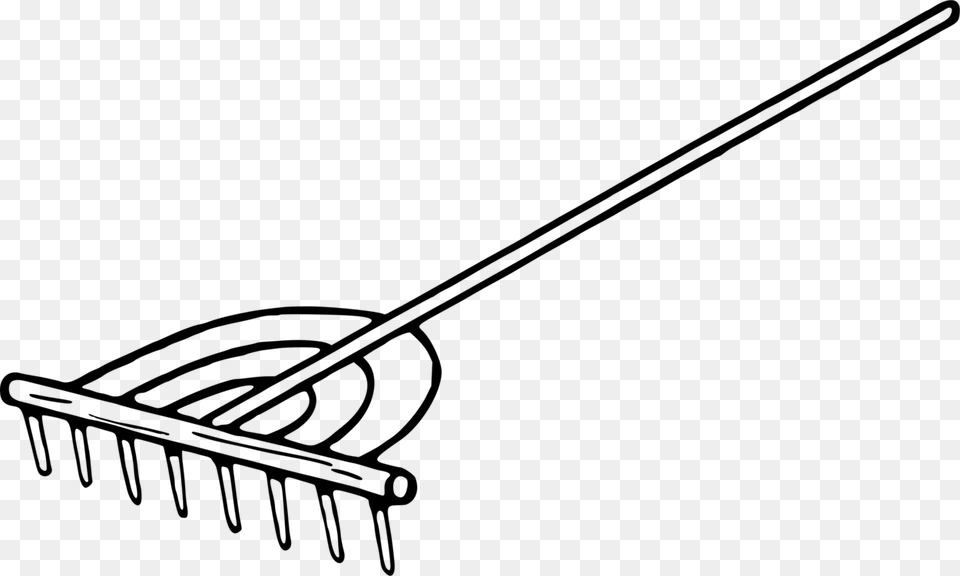 Rake Rake Clip Art Black And White, Gray Free Png Download