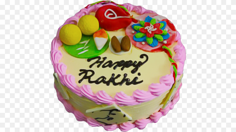 Rakhi Design Cake, Birthday Cake, Cream, Dessert, Food Free Png