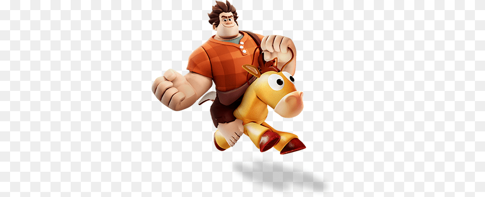 Ralph Riding Bullseye Wreck It Ralph Disney Infinity Concept, Baby, Person, Body Part, Finger Free Png