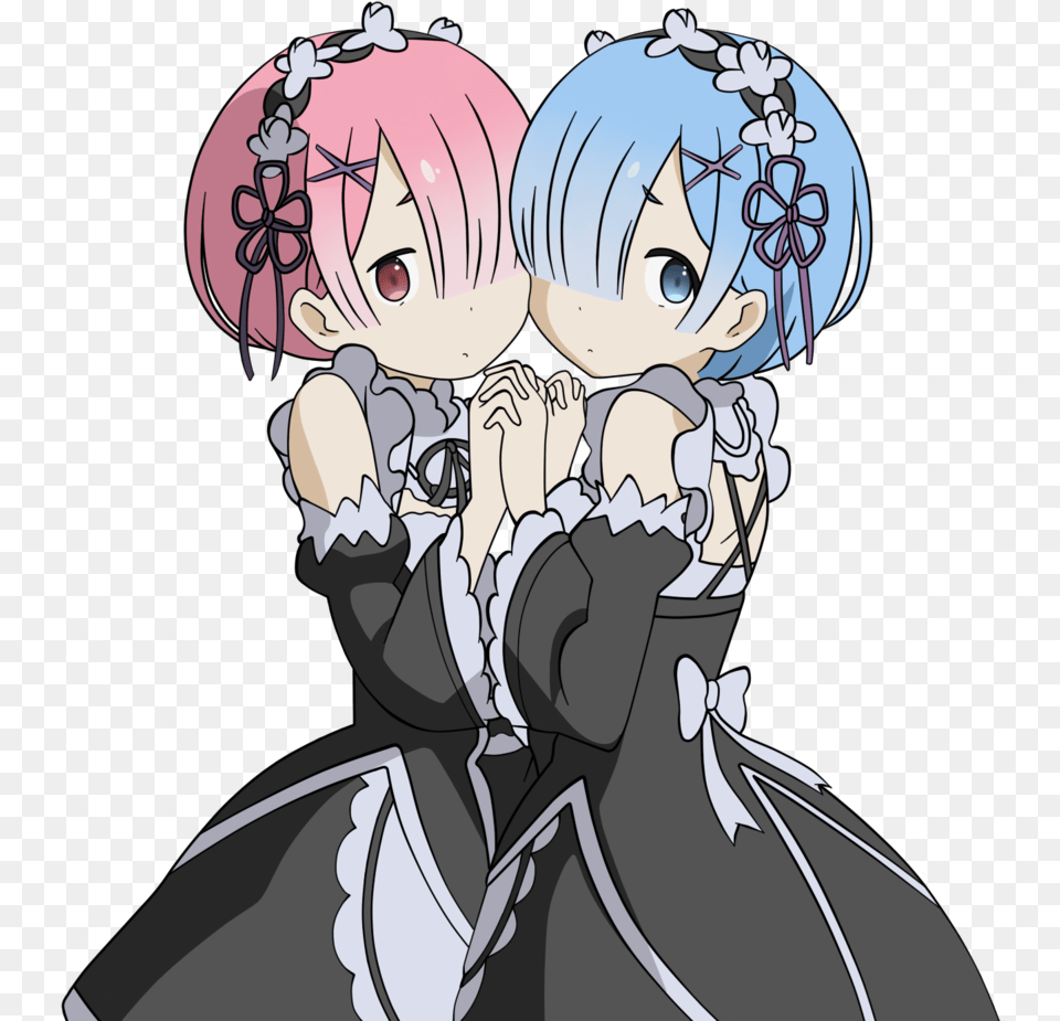 Ram And Rem Download Ram Rem Re Zero, Book, Comics, Publication, Person Free Transparent Png