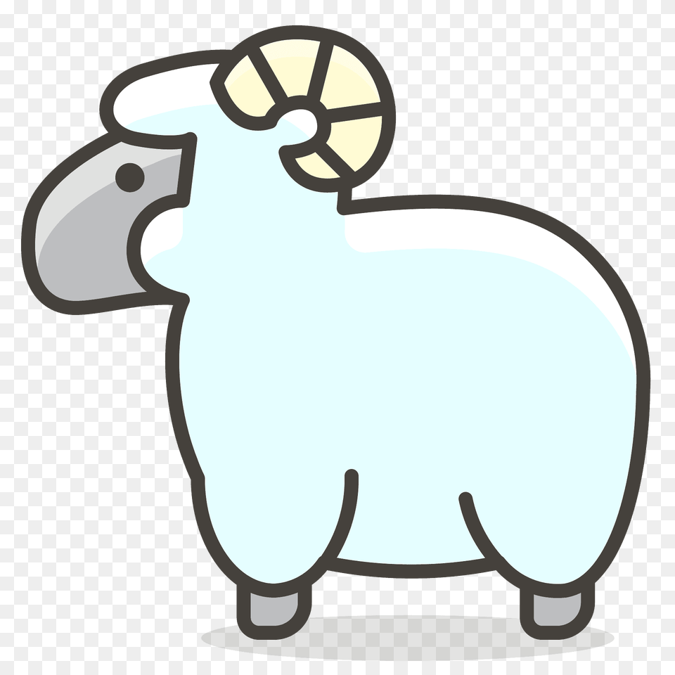 Ram Emoji Clipart, Animal, Livestock, Mammal, Sheep Free Transparent Png