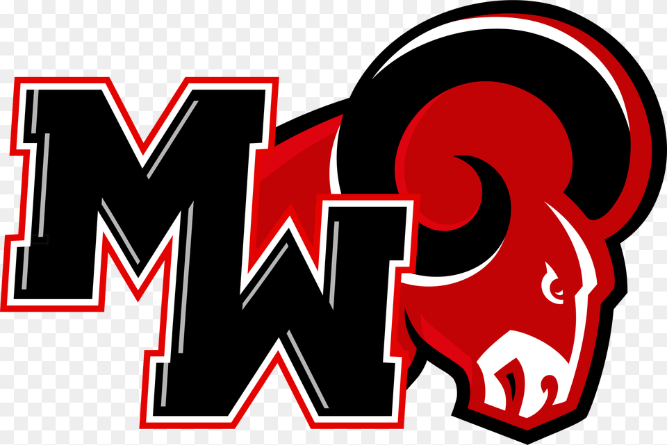 Ram Head With Mw Mineral Wells Rams Logo, Dynamite, Weapon, Art, Graphics Png Image
