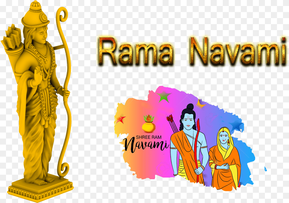 Rama Navami Image File19 Background Cartoon, Adult, Female, Male, Man Free Transparent Png