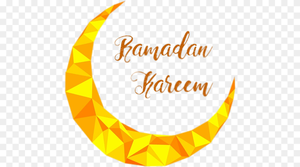 Ramadan Kareem Modern Crescent Vector Ramadan Kareem, Text, Gold Png Image