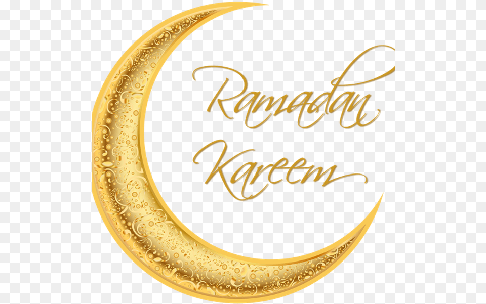Ramadan Kareem Mubarak Golden Moon Illustration Moon Ramadan, Gold, Calligraphy, Handwriting, Text Free Png