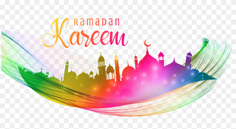 Ramadan Kareem Rainbow Colours, Art, Graphics, Advertisement, Animal Png Image
