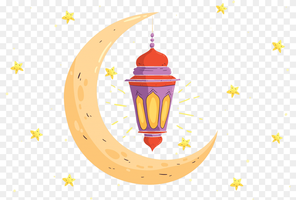 Ramadan Moon And Stars Illustration, Nature, Night, Outdoors, Astronomy Free Transparent Png