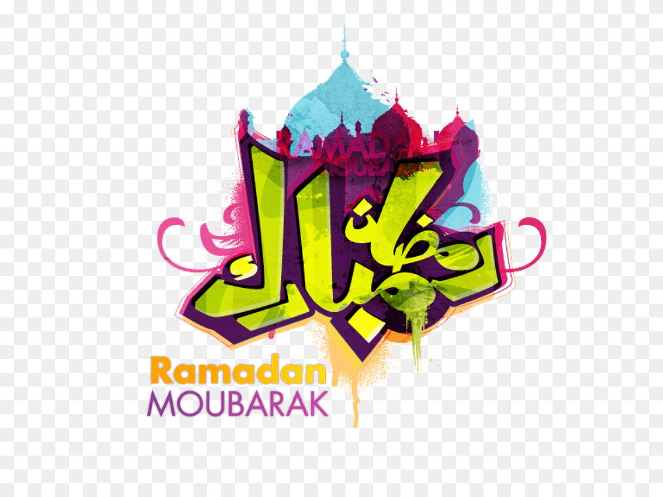 Ramadan Moubarak Coloured, Art, Graffiti, Graphics, Advertisement Free Transparent Png
