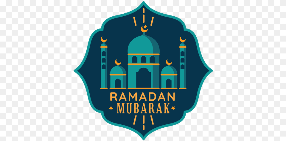 Ramadan Mubarak Crescent Mosque Star Ramadan Kareem Sticker, Architecture, Building, Dome, Logo Free Transparent Png
