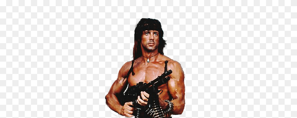 Rambo, Weapon, Firearm, Person, Man Free Png