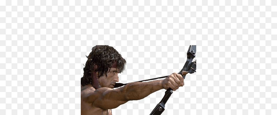 Rambo, Archer, Archery, Bow, Person Png