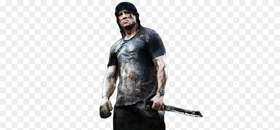 Rambo, T-shirt, Clothing, Portrait, Face Png