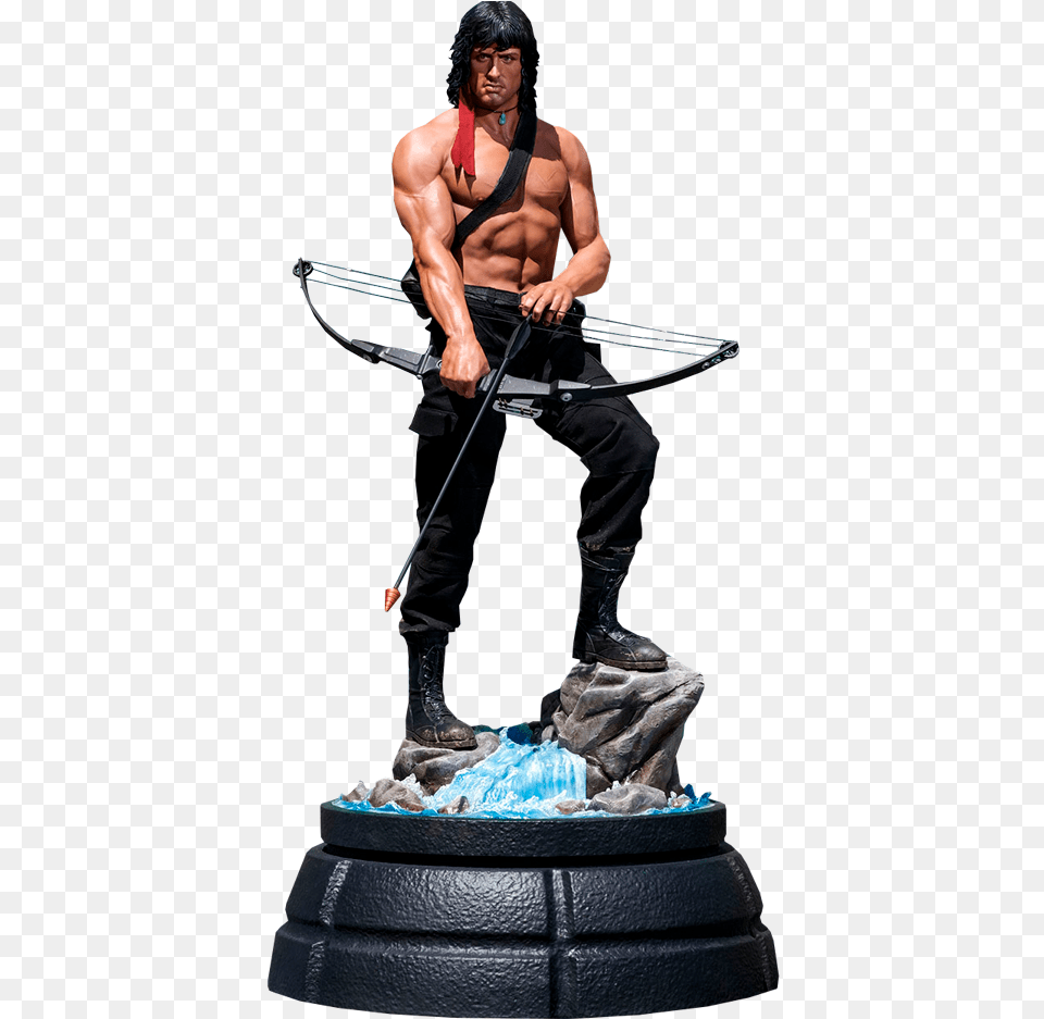Rambo Statue By Pop Culture Shock Rambo Statue, Adult, Male, Man, Person Png Image