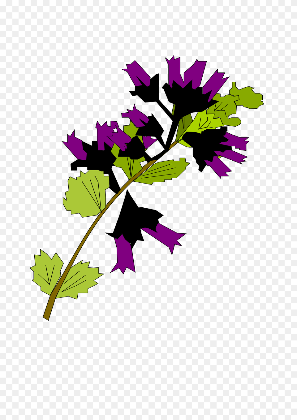 Rameau, Flower, Plant, Purple, Leaf Free Png Download