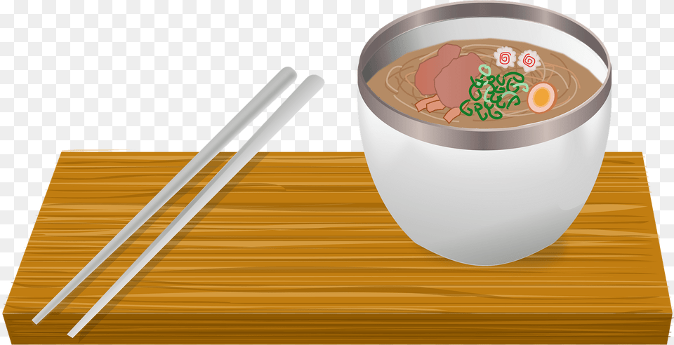 Ramen Bowl And Chopsticks Clipart, Dish, Food, Meal, Soup Bowl Png
