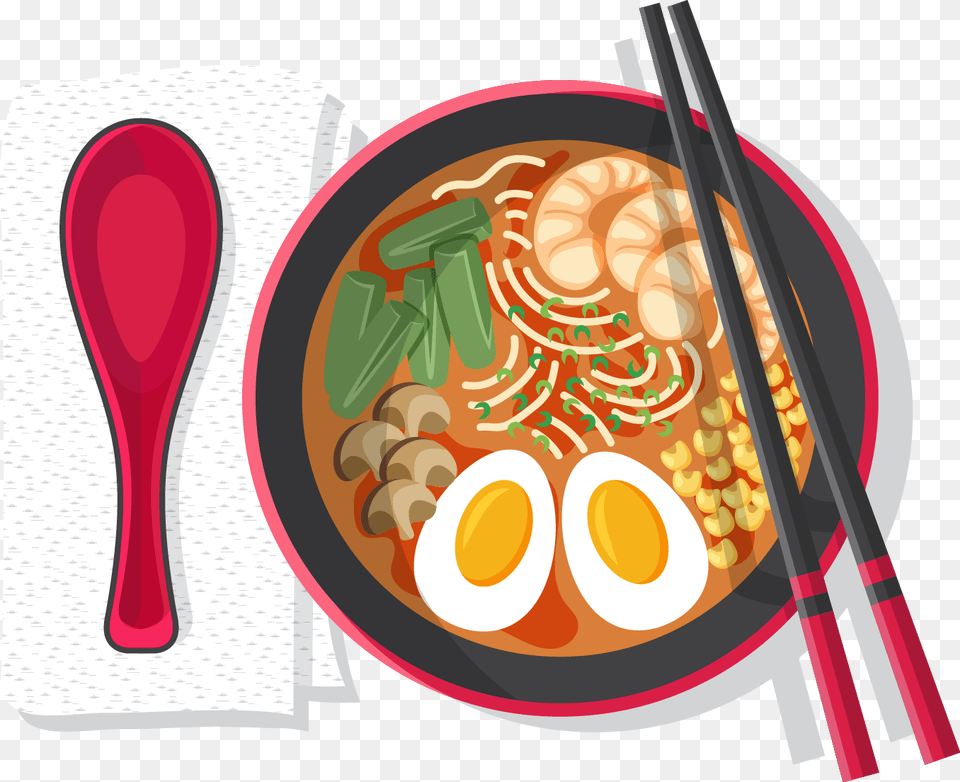 Ramen Clipart Ramen Noodles Background, Cutlery, Dish, Food, Meal Free Png