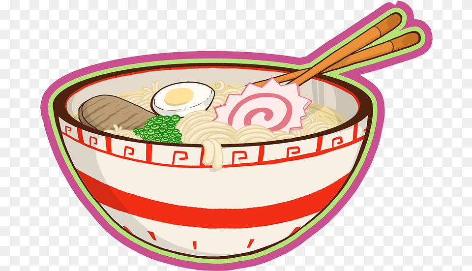 Ramen Kawaii Kawaiifood Japanese Freetoedit, Bowl, Cream, Dessert, Food Free Transparent Png