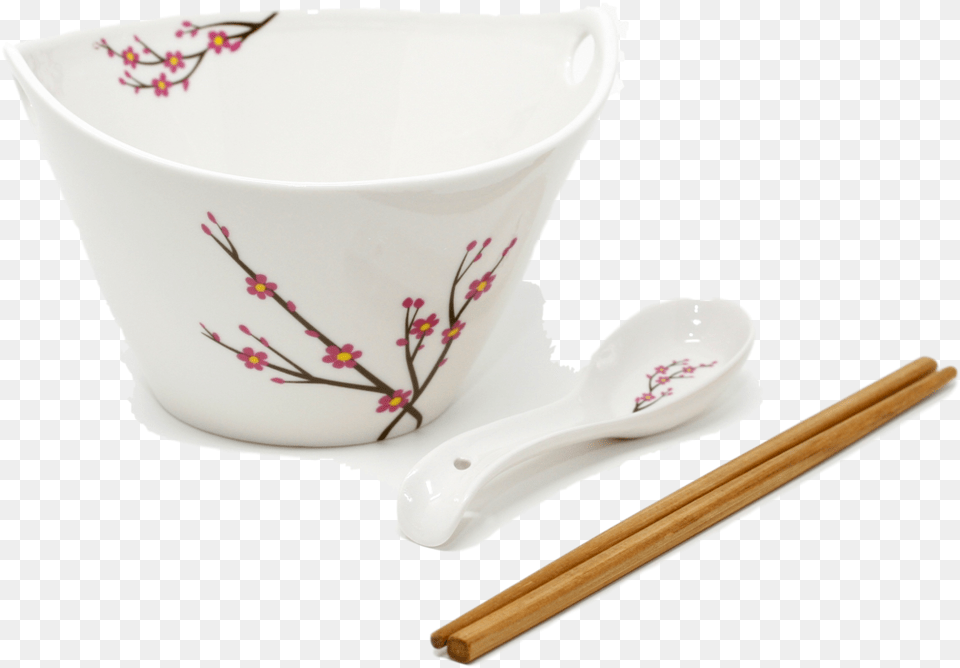Ramen Soup Bowl Set Of Hooked Spoon Ramen Spoon And Chopsticks Set, Art, Pottery, Porcelain, Cutlery Free Transparent Png