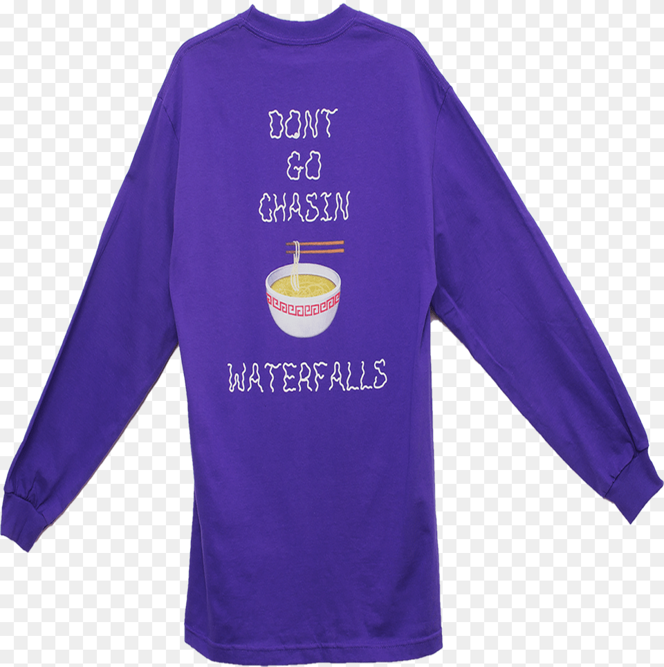 Ramen Waterfalls Purple Just Bring Out The Long Sleeved T Shirt, Clothing, Long Sleeve, Sleeve, T-shirt Free Transparent Png