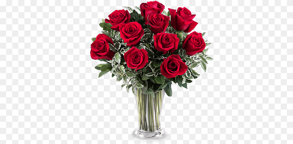 Ramo De 10 Rosas Rojas Valentines Day Unique Flower Bouquet, Rose, Plant, Flower Arrangement, Flower Bouquet Free Png Download