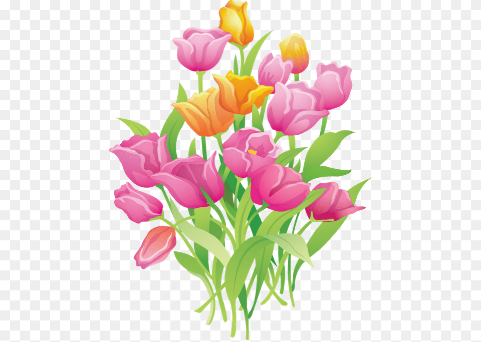 Ramo De Flores Animado Clipart Tulip Spring Flowers Clip Art, Flower, Flower Arrangement, Flower Bouquet, Plant Free Transparent Png