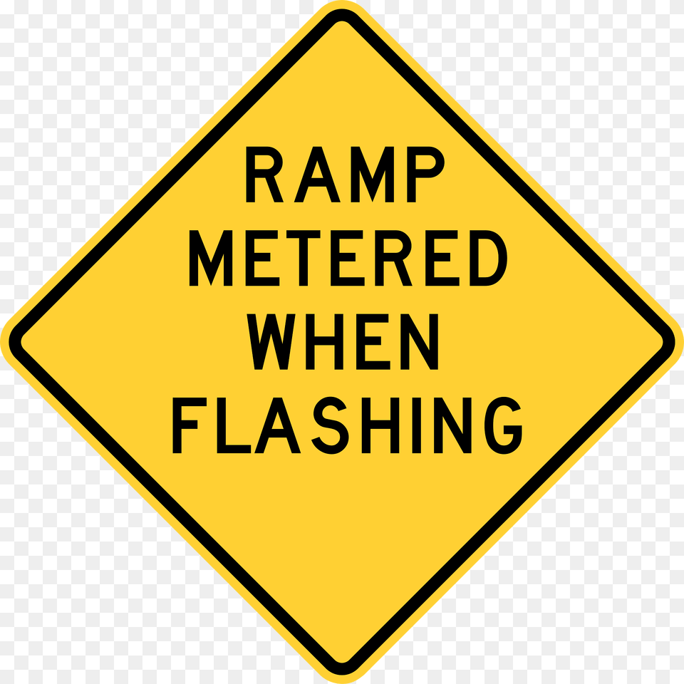 Ramp Metered When Flashing Clipart, Sign, Symbol, Road Sign Free Png Download