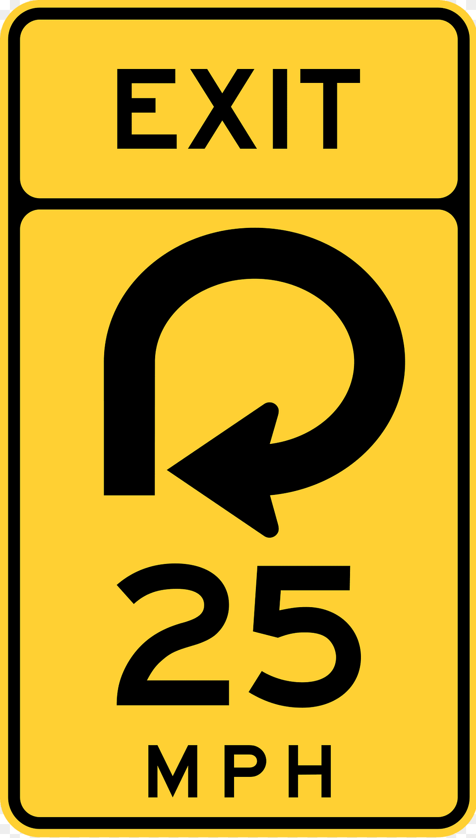 Ramp Speed Advisory Clipart, Sign, Symbol, Road Sign Png