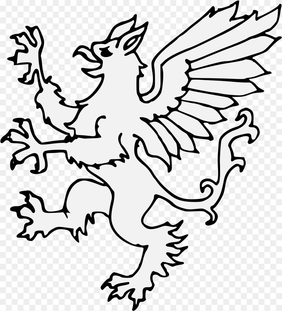 Rampant Griffin White, Stencil, Baby, Person Free Png
