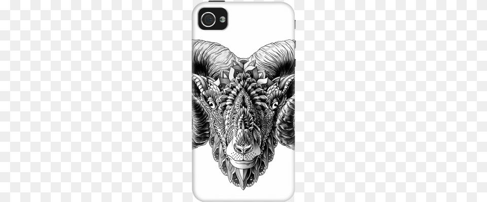 Rams Head Closeup Case For Iphone 44s Big Horned Sheep Tattoos, Art, Drawing, Person Png