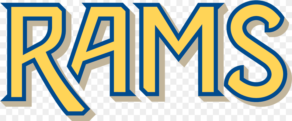 Rams Wordmark Color With Drop Shadow Graphic Design, Logo, Text Free Transparent Png