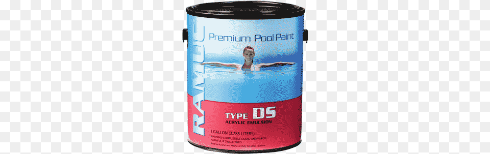 Ramuc Type Ds Acrylic Pool Paint Black Gallon, Can, Tin, Baby, Person Free Transparent Png