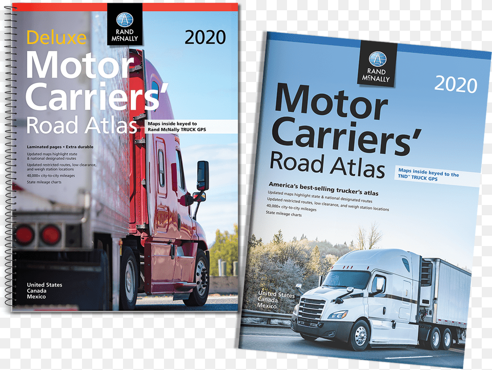 Rand Mcnally 2020 Motor Carriers Road Atlas, Advertisement, Poster, Vehicle, Truck Free Png Download