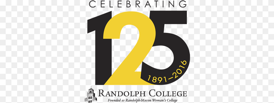 Randolph College 125th Anniversary Vertical, Number, Symbol, Text Png Image
