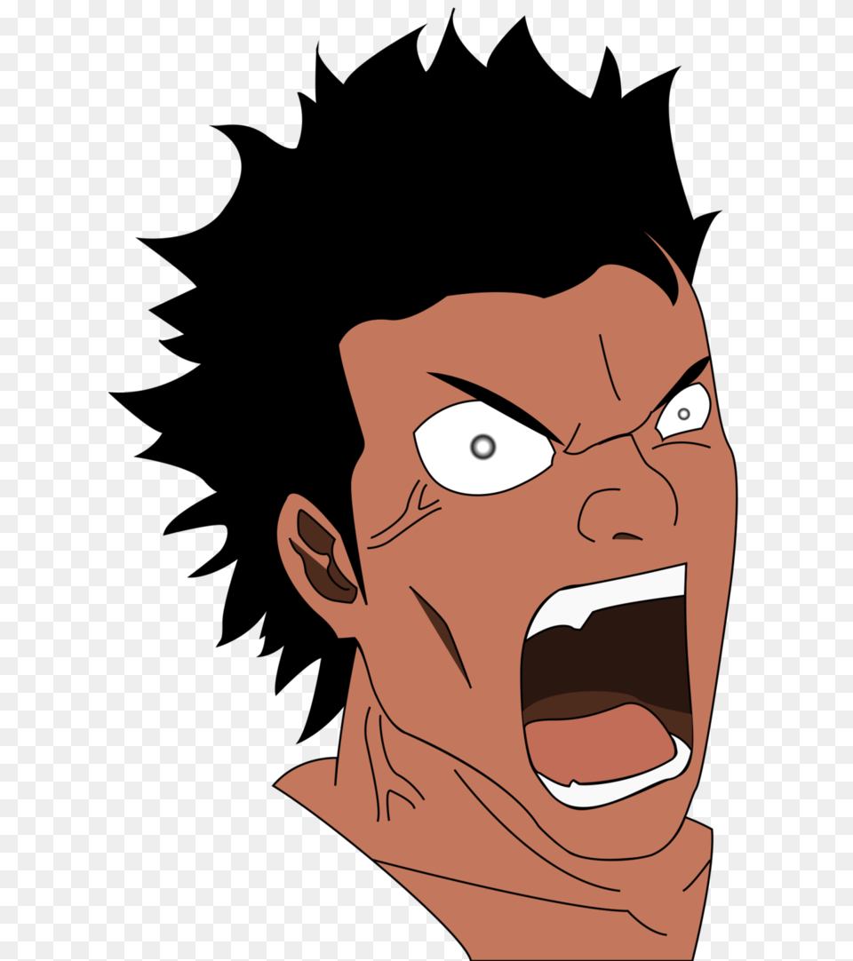 Random Angry Black Guy, Person, Cartoon, Face, Head Png