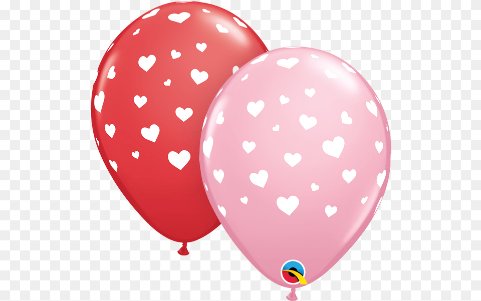 Random Hearts Red Pink 50 Per Bag Latex Balloons 1st Birth Day For Boy, Balloon Free Png Download