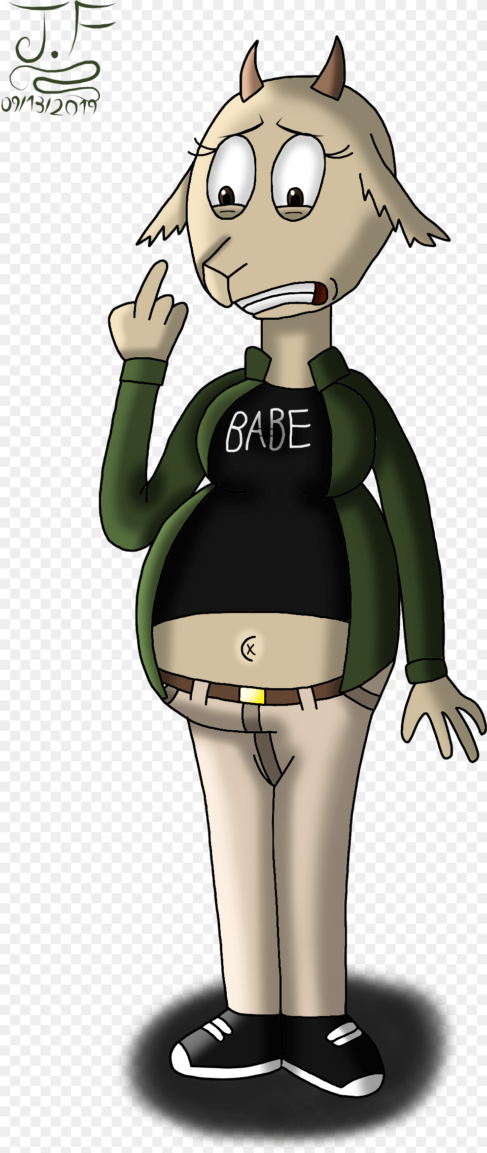 Random Tubby Goat Girl Cartoon, Adult, Book, Comics, Female Free Png