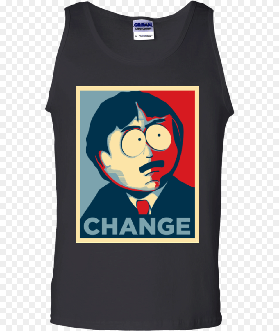 Randy Marsh Change Shirt Obama Poster Style Randy Marsh Change, Clothing, T-shirt, Adult, Person Free Png