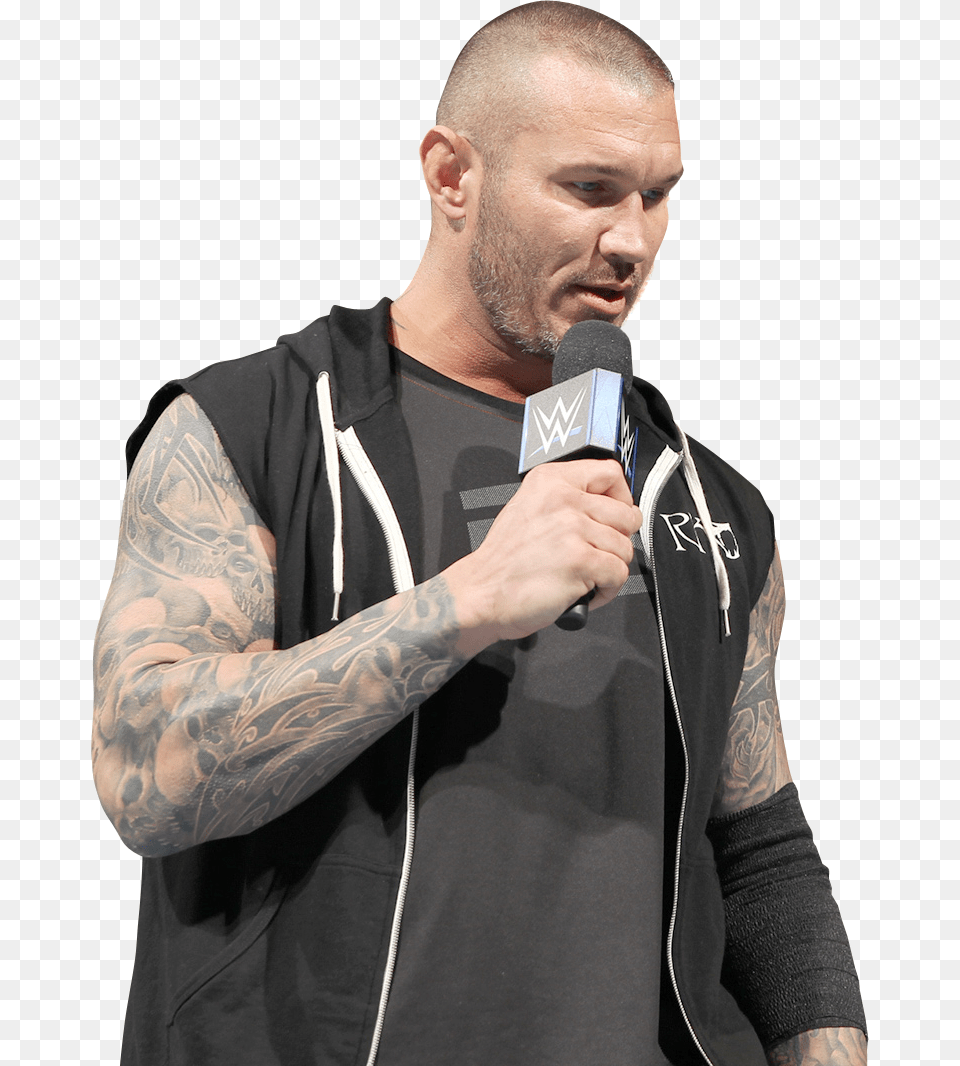 Randy Orton Rko Randy Orton Chaqueta, Tattoo, Skin, Person, Microphone Png