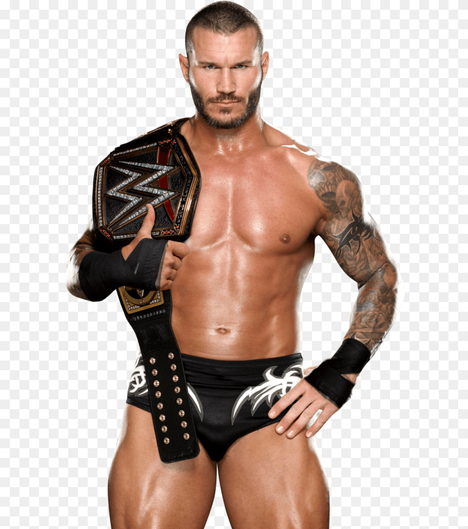 Randy Orton Wwe Championship Download Randy Orton Wwe Champion 2013, Tattoo, Skin, Person, Adult Free Png