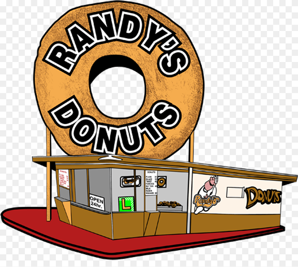 Randy S Donuts Randys Donuts Clip Art, Food, Sweets, Person, Donut Png