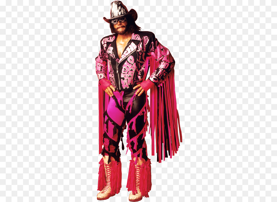 Randy Savage Look 2 By Poketr8ner Macho Man Randy Savage Crazy Costume, Person, Clothing, Adult, Female Free Transparent Png
