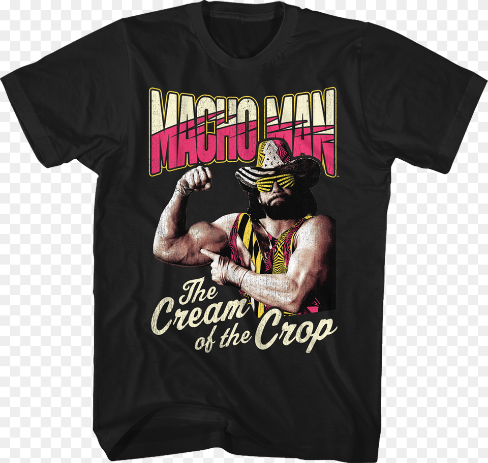 Randy Savage Macho Man Shirts Officially Licensed Mac Miller Thumbs Up Splatter Licensed Adult Shirt, Clothing, T-shirt, Male, Person Free Transparent Png