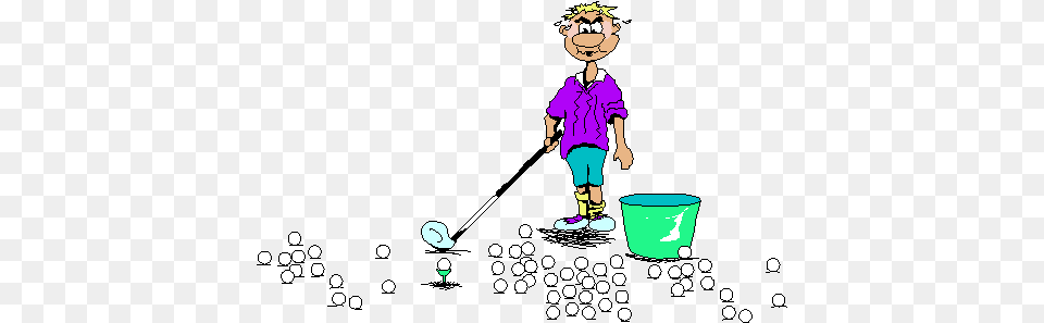Range Bags Cartoon, Baby, Person, Cleaning, Golf Ball Png Image