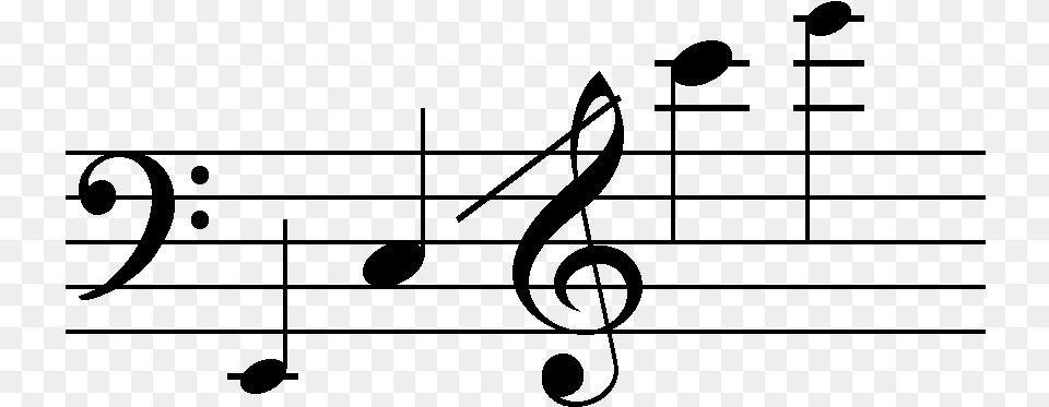 Range Frenchhorn La In Music Notes, Gray Free Png