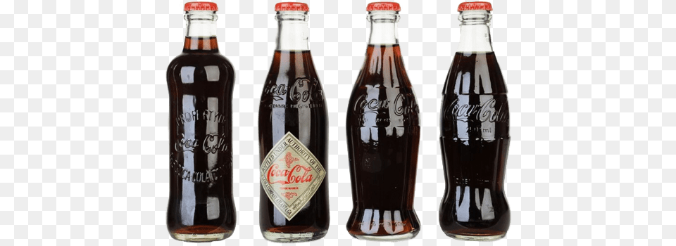 Range Of Vintage Coca Cola Bottles First Bottle Of Coca Cola, Beverage, Coke, Soda, Alcohol Free Transparent Png